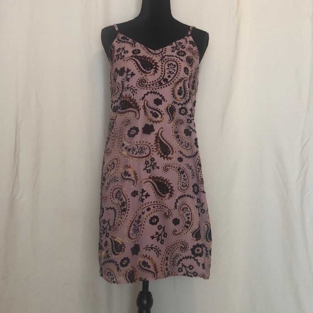 ETC mini sun dress w/velvet paisley size S